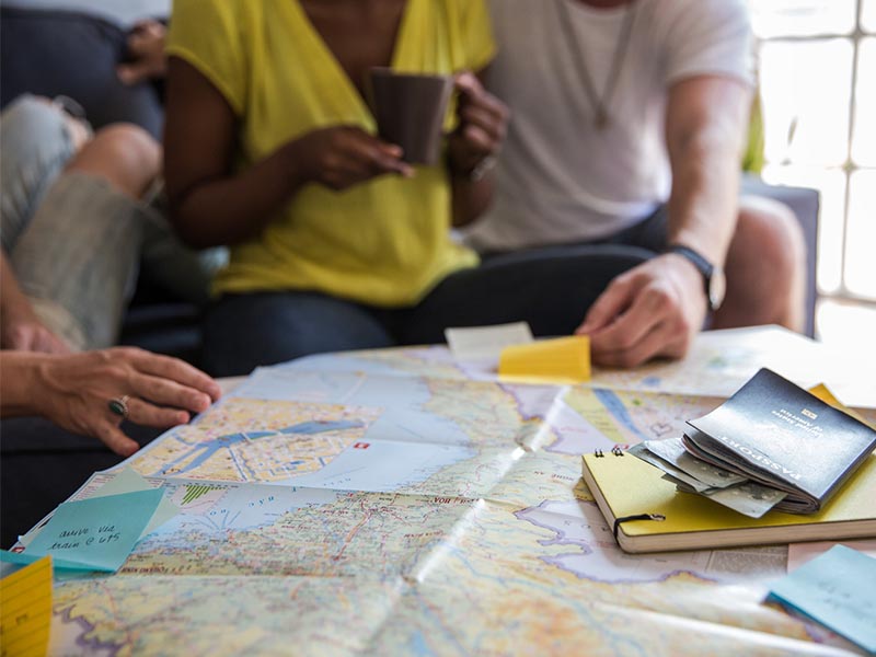 group discussing international move planning
