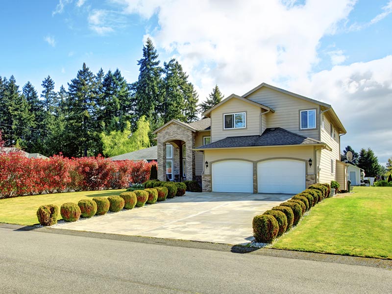 new home in residential neighborhood